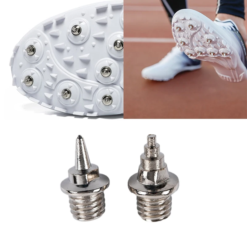 

12pcs/set Sports Track Running Shoes Spikes Replacement Xmas Tree Tower Spike 8mm Steel Silver With Carbon Residue Or Long Track