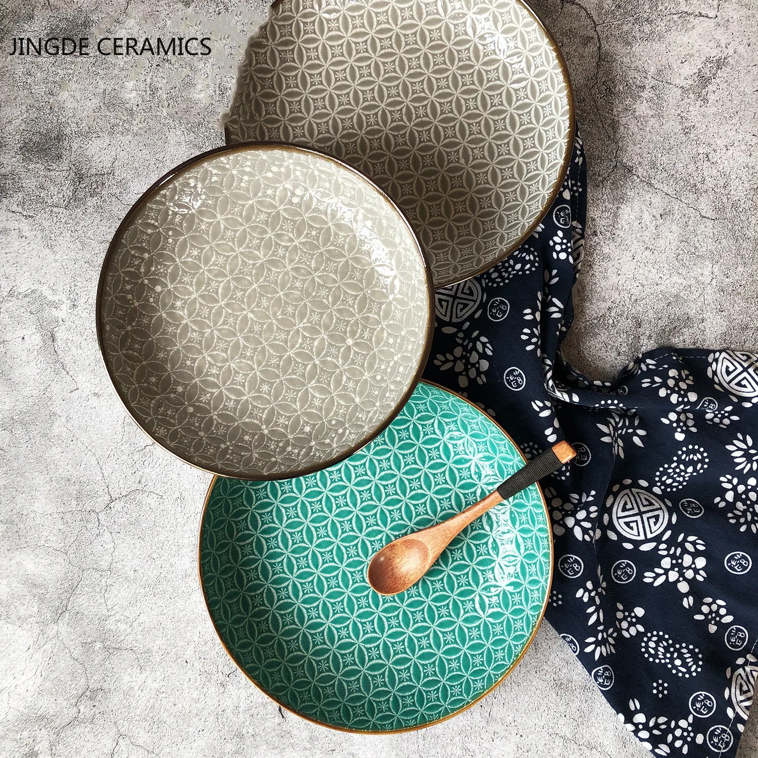 

Creative Style Dinner Plates Dinnerware Ceramic Tableware Home Kitchen Dinner Set Plates and Dishes Restaurant Serving Tray