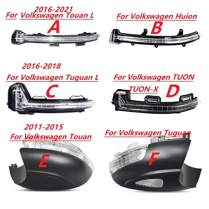 

For VW Tiguan Touan Tuen Touareg Jetta VS5 VS7 2016-2021 2020 Side Mirror LED Sequential Turn Signal Light