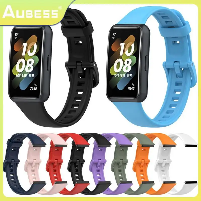 

For Huawei Band 7 Smart Replacement Watchband Correa Bracelet Strap Accessories Silicone Watchband Sport Bracelet Silicone Strap