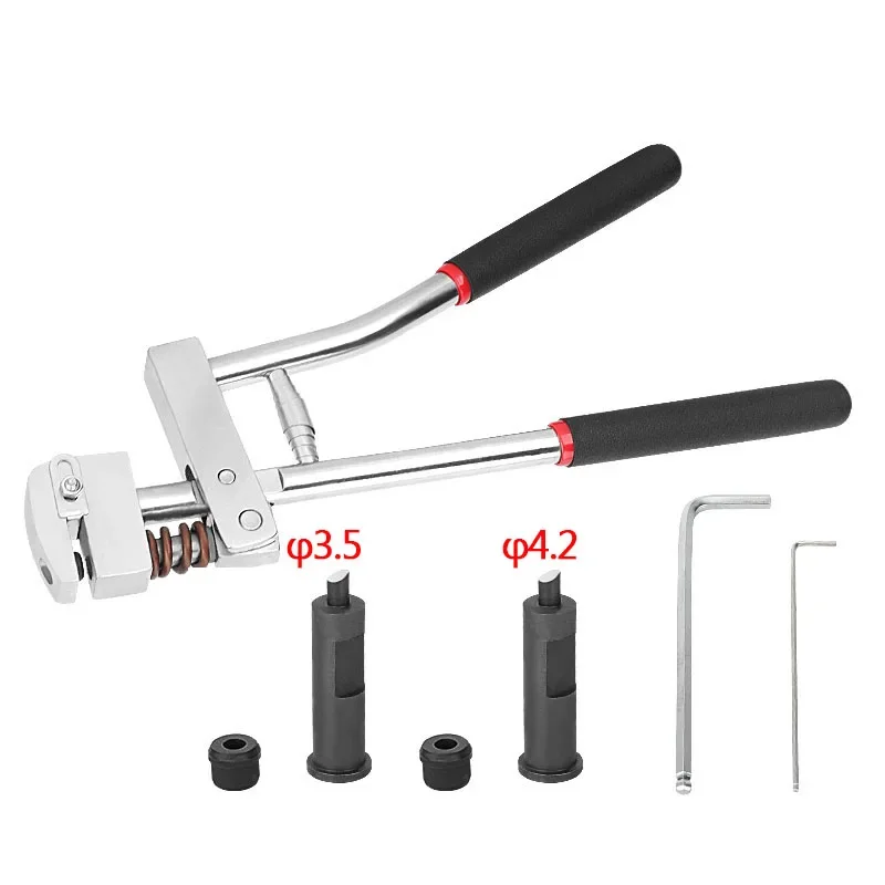 Ручные перфорационные плоскогубцы Железный дырокол Алюминиевый край