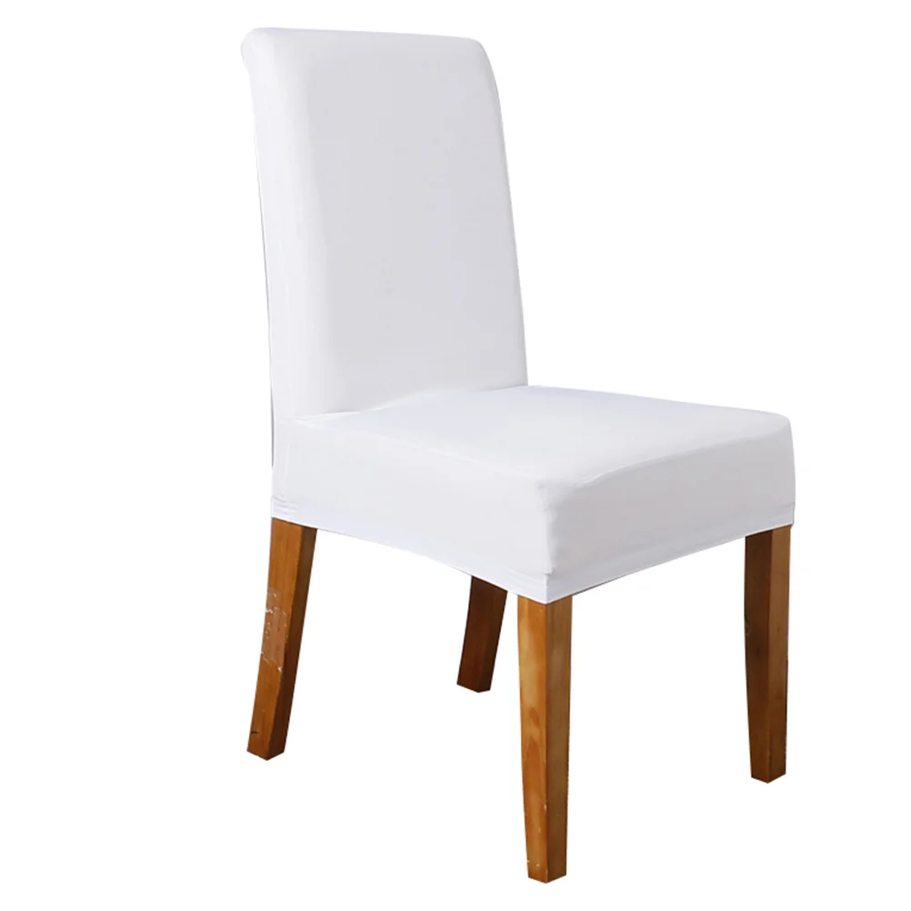 

1Pc Dining Chair Cover Removable Solid Color Chair Protector Chair Slipcover for Dining Room Coffee Shop