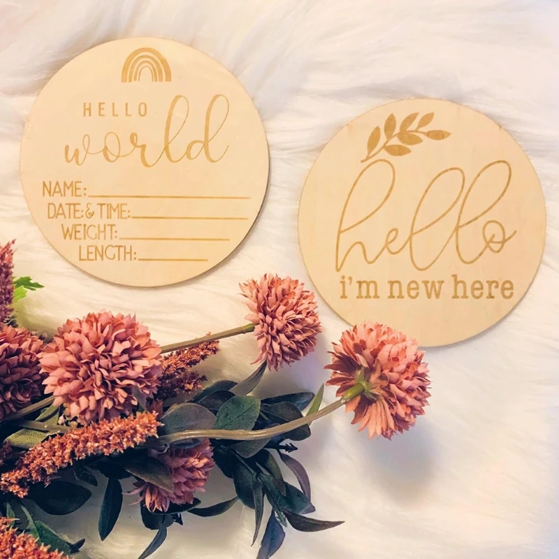 

6 Pcs/Set Handmade Baby Milestone Cards Newborn Monthly Recording Card Photocard