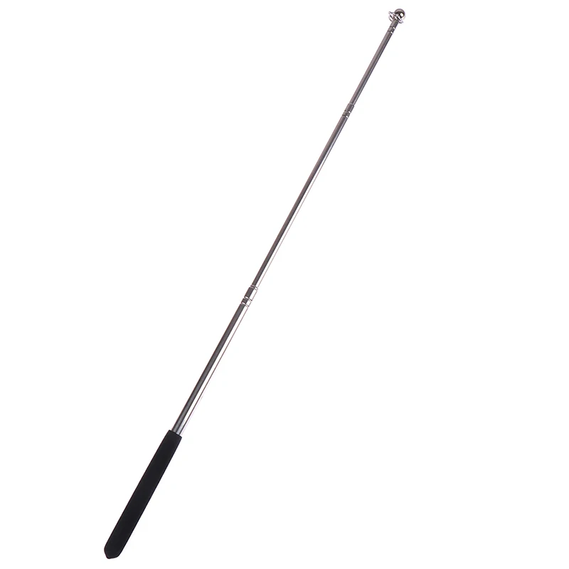 

Professional Touch 1 Meter Head Telescopic Flagpole Stainless Steel Telescopic Teacher Pointer Black School Teaching Whip