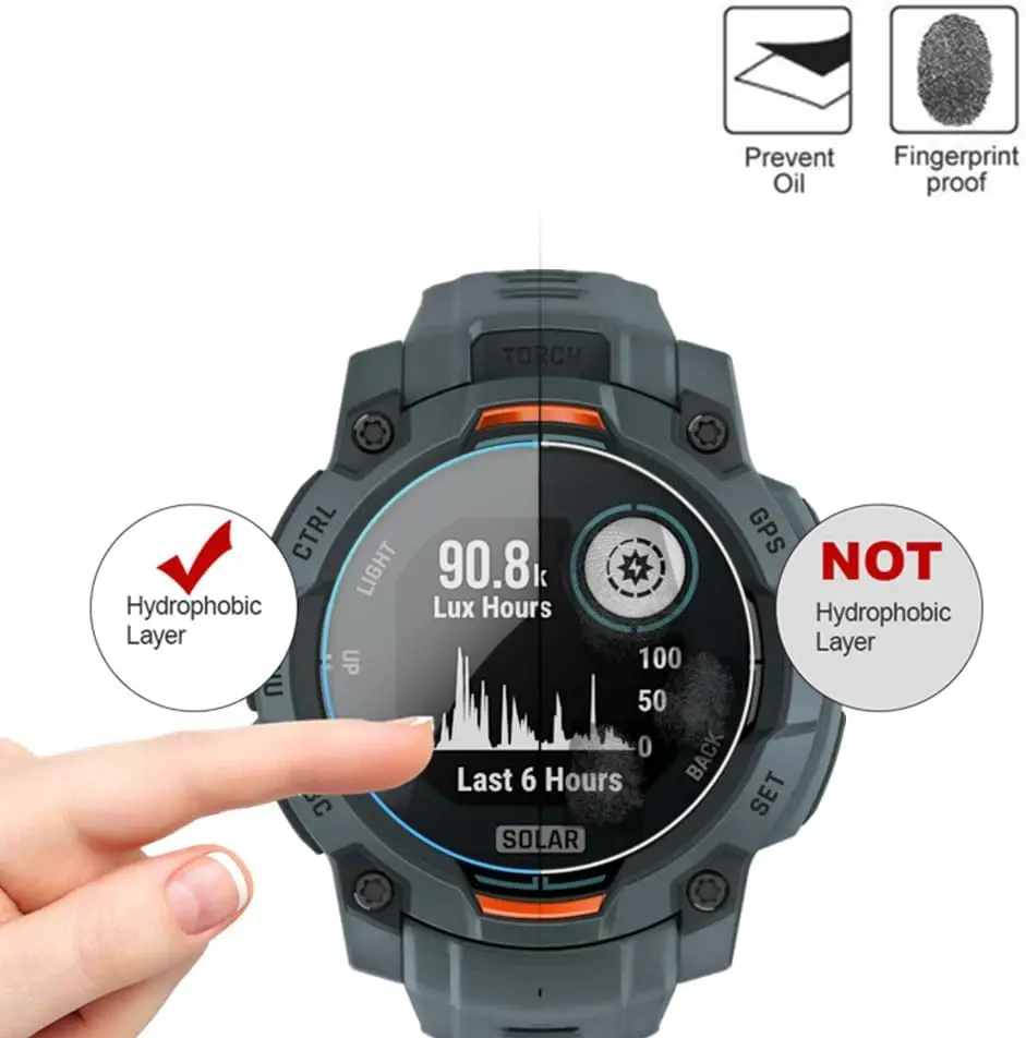 Фото 3/6/9 шт. для Garmin Instinct 3 Solar AMOLED 45 мм 50 мм 9H 2.5D пленка из закаленного стекла для умных часов закаленное стекло Защитная пленка для экрана №5