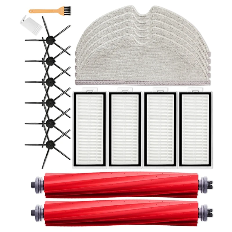 

Replacement Parts Vacuum Cleaner Kit Main Side Brush Hepa Filter Mop Rags For Roborock Q7 Max, Q7 Max+,T8