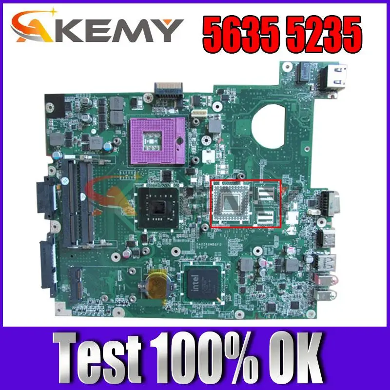 Материнская плата для ноутбука Acer extensa 5635 5235 MBEDV06001 DA0ZR6MB6F0 REV F GL40 DDR3 Протестирована