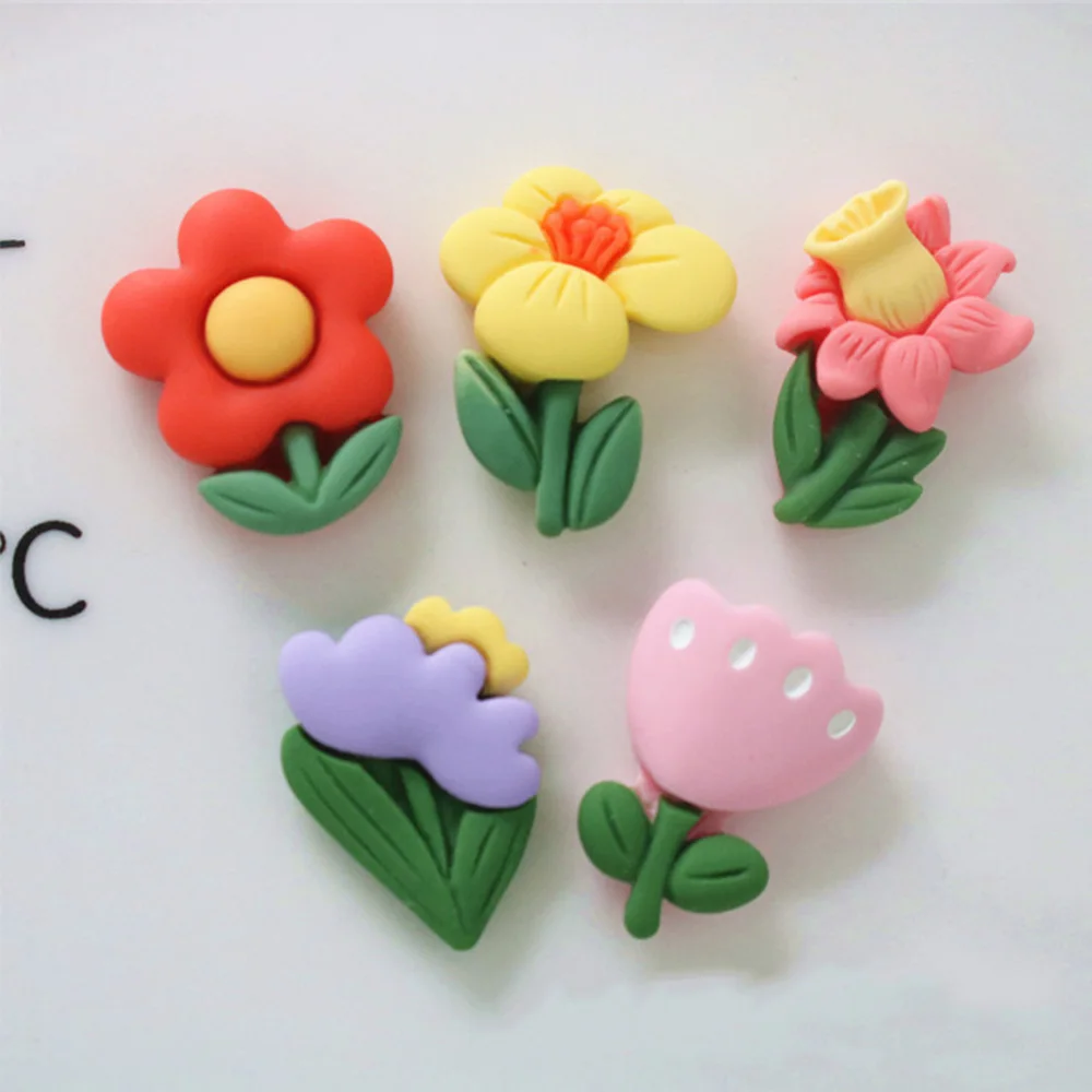 

10PCS Flower Series Flat Back Resin Cabochons For Hairpin Scrapbooking DIY Jewelry Craft Decoration Accessories