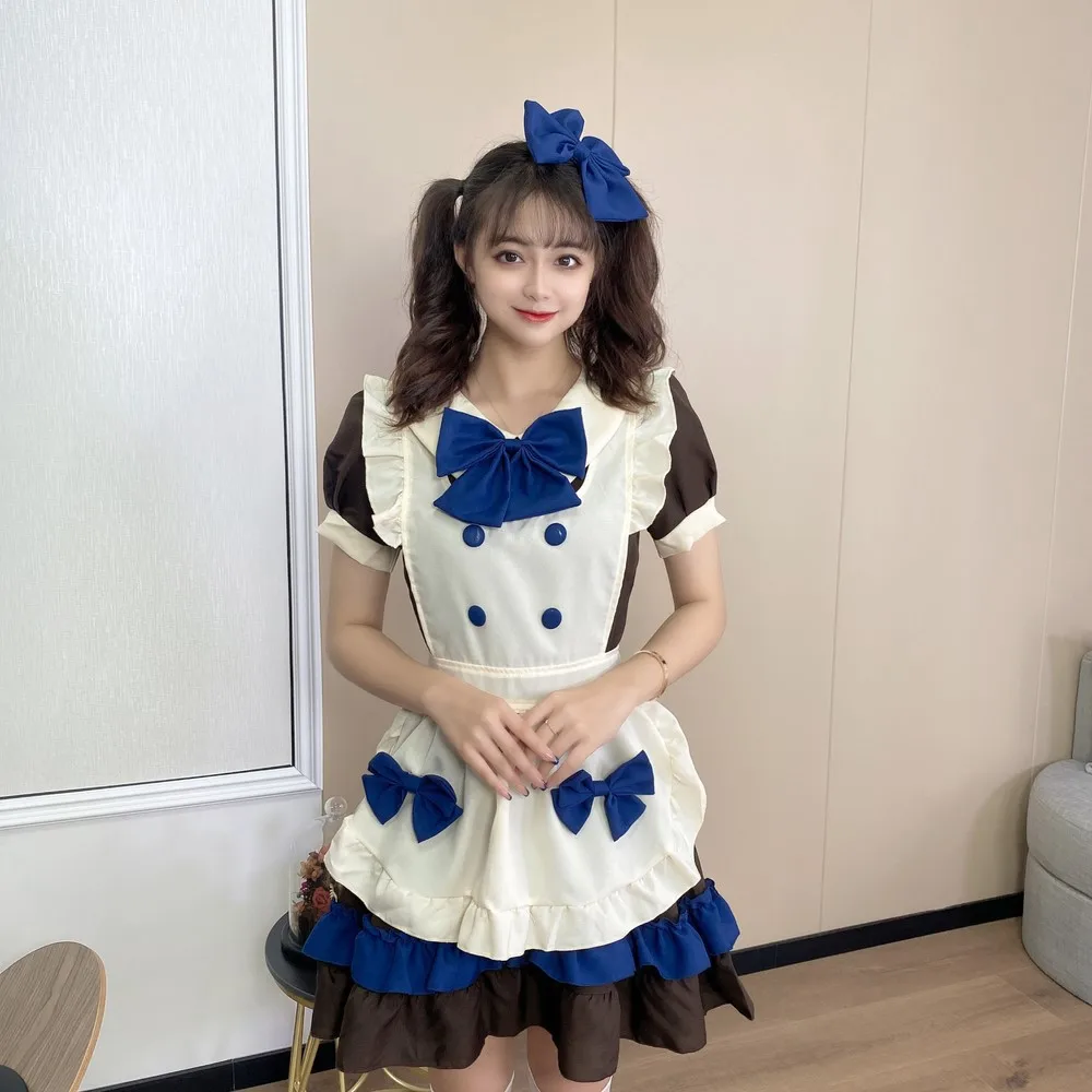 

Cosplay Maid Apron Uniform Maid Outfit Dress Anime Cafe Lolita Cute Loli Dress Cosplay Princess Costume Stage Performance