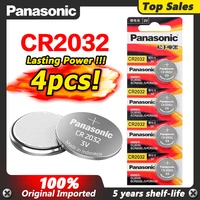 panasonic 4pcs cr2032 button cell batteries for remote control toys watches 5004lc kcr2032 3v lithium coin battery single use
