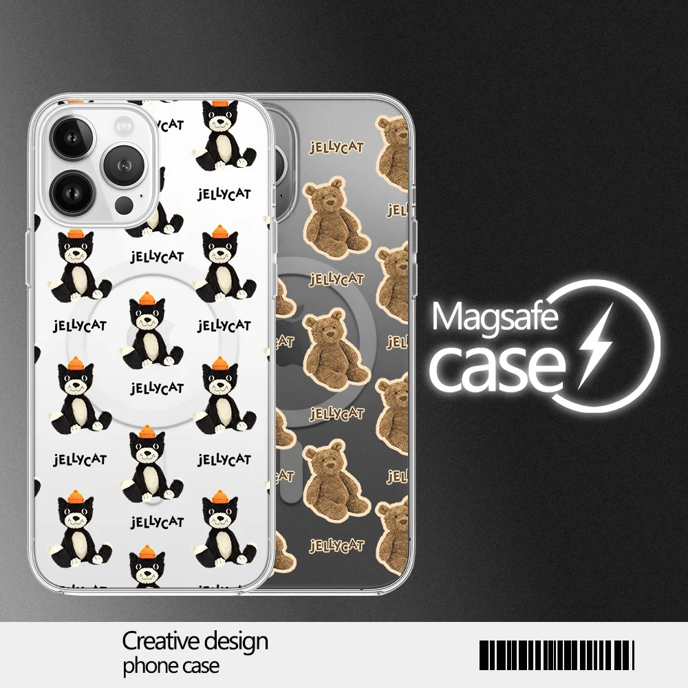 Милый игрушечный чехол для телефона Jellycats iPhone 12 11 13 14 15 16 Max Pro Plus Magsafe магнитный