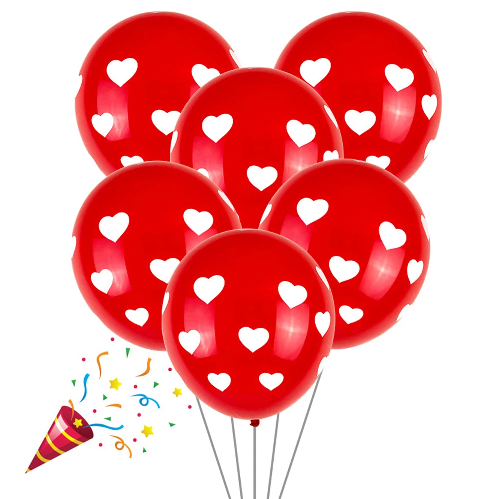 

50pcs Heart Balloons Decorations Kit for Valentines Day Heart Shape Latex Balloons Valentine Balloons for Valentines Day