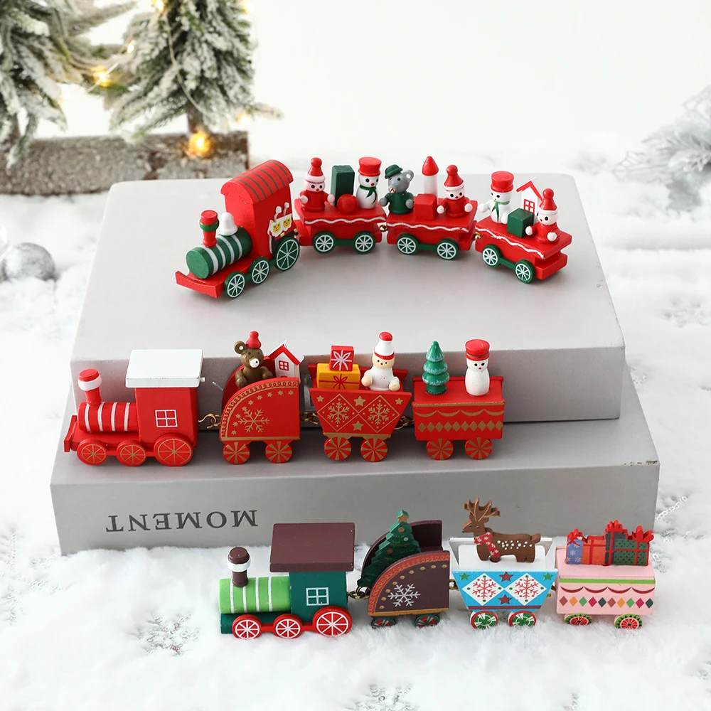 

Christmas Wooden Train Ornament 2022 Merry Christmas Decoration For Home Santa Claus Gift Natal Navidad New Year Xmas Decor 2023