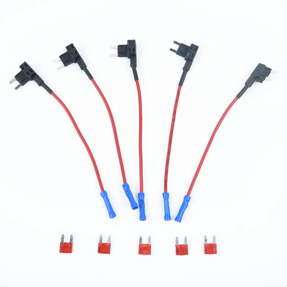 

5Pcs Add A Circuit Blade Insert Fuse Splice Holder Piggy Back Fuse Tap Replacement Parts Standard ATM Blade Fuse