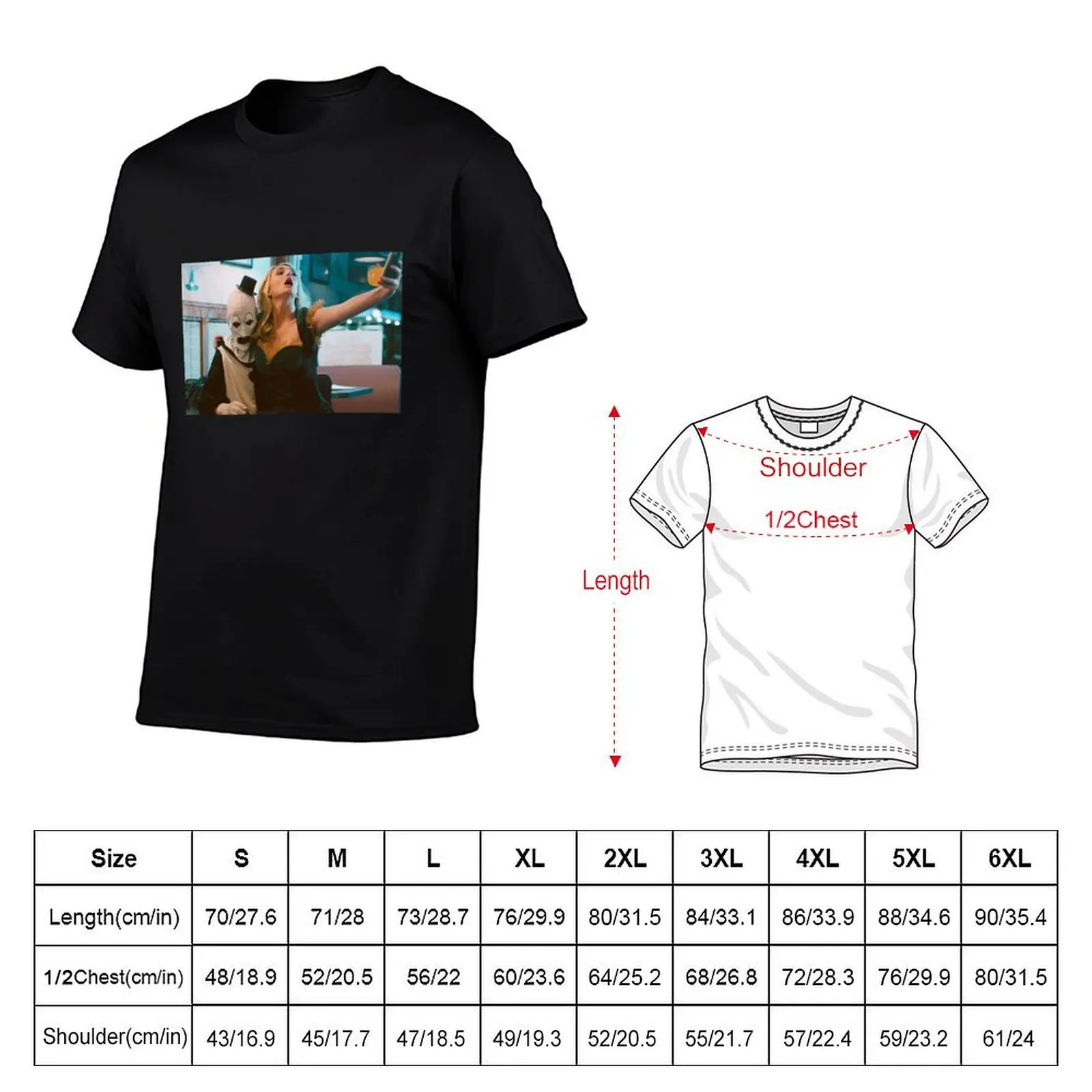 Art The Clown Getting a Selfie - Terrifier T-Shirt однотонная мужская футболка для мальчика в тяжелом