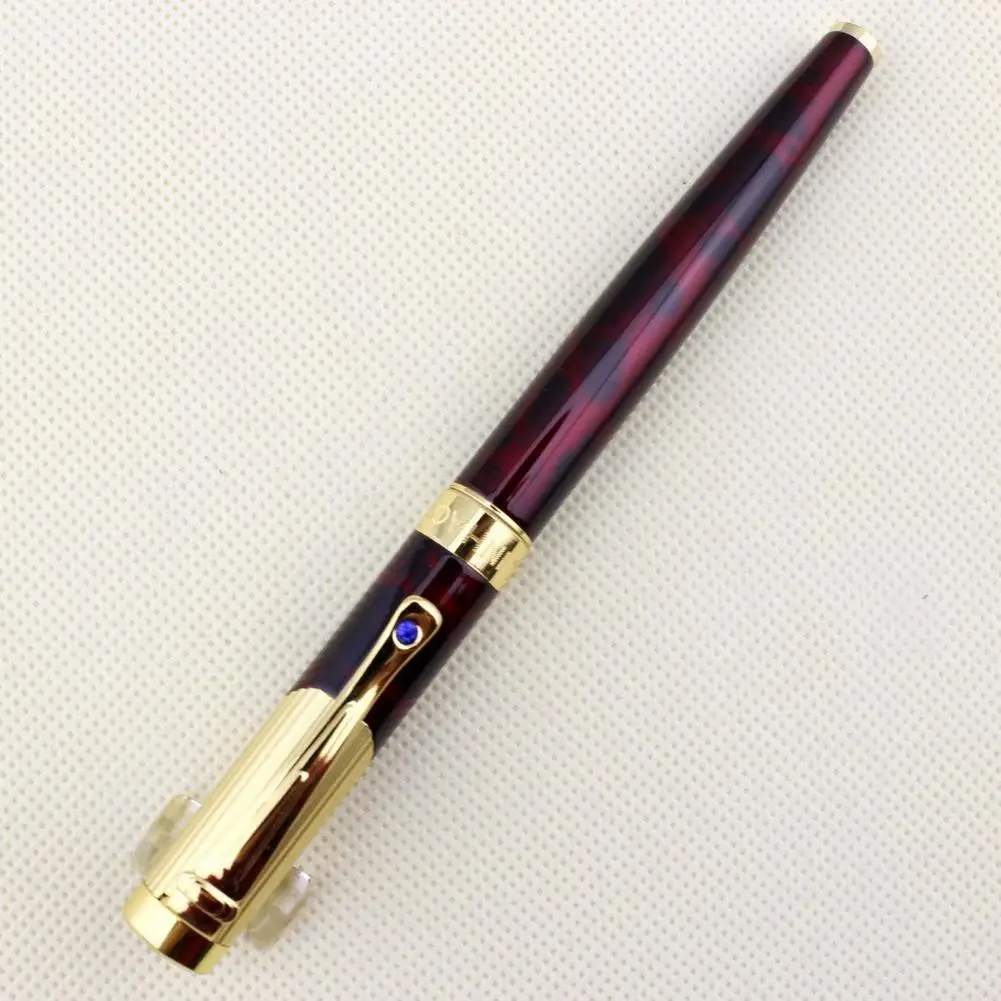 

Элегантная красивая шариковая ручка Jinhao 9009, бордовая и золотистая, винно-красная, школьная Ручка-ролик для письма, канцелярские принадлежности