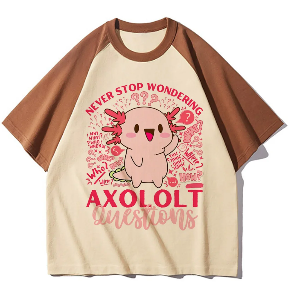 Ajolote Axolotl Женская модная футболка женская дизайнерская графическая комиксная