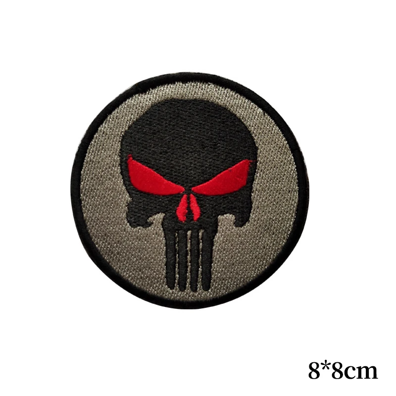 3D вышитые нашивки тактический Каратель военная нашивка для детской одежды