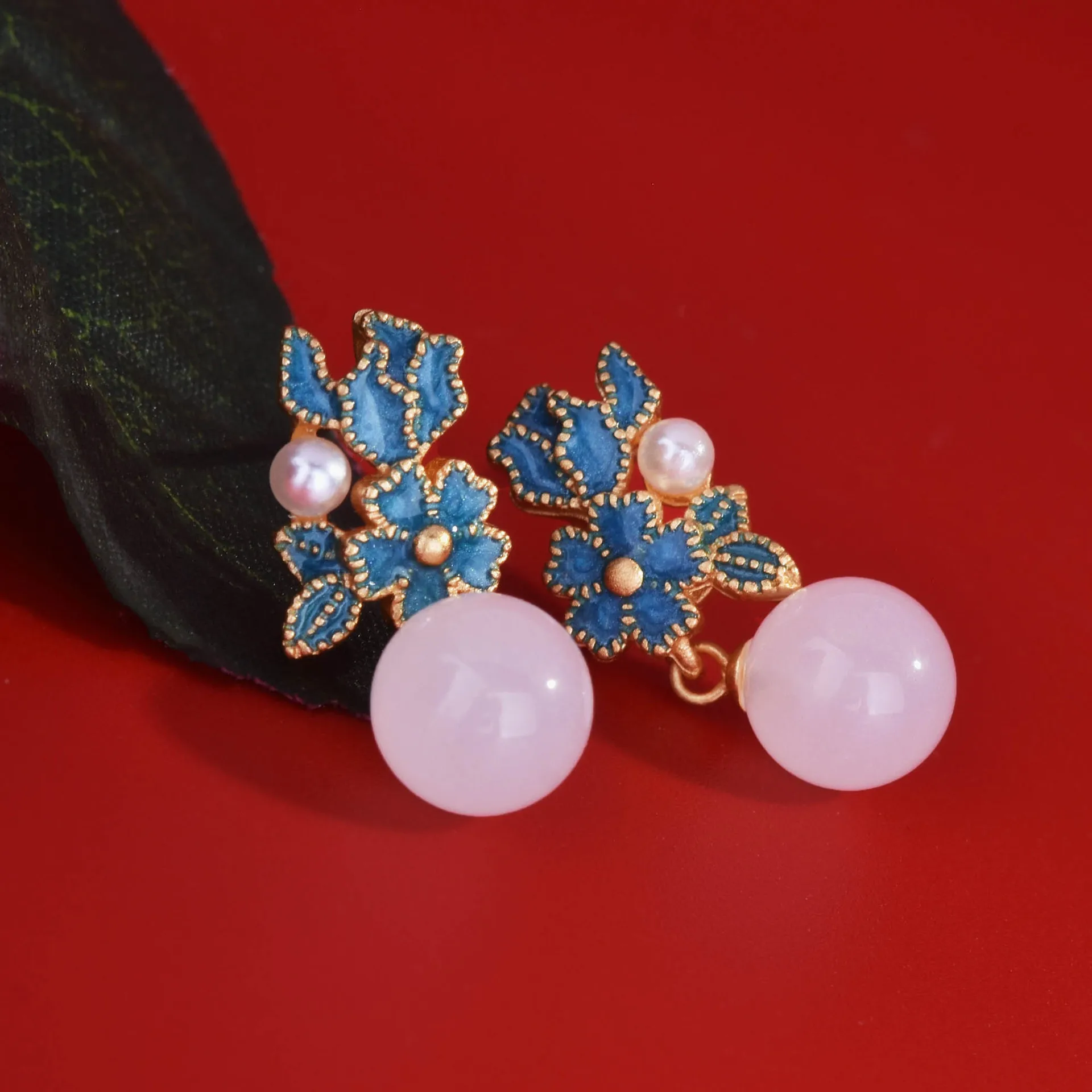 

Noble Earrings For Women Designer Luxury Earrings Aesthetic Vintage Ear Studs Crystal Chinese Style Simple Versatile
