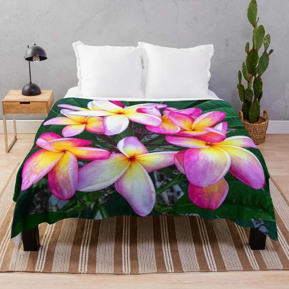 

Плюмерия, цветы, звезды, мексиканское одеяло для дома, мягкое одеяло, покрывало