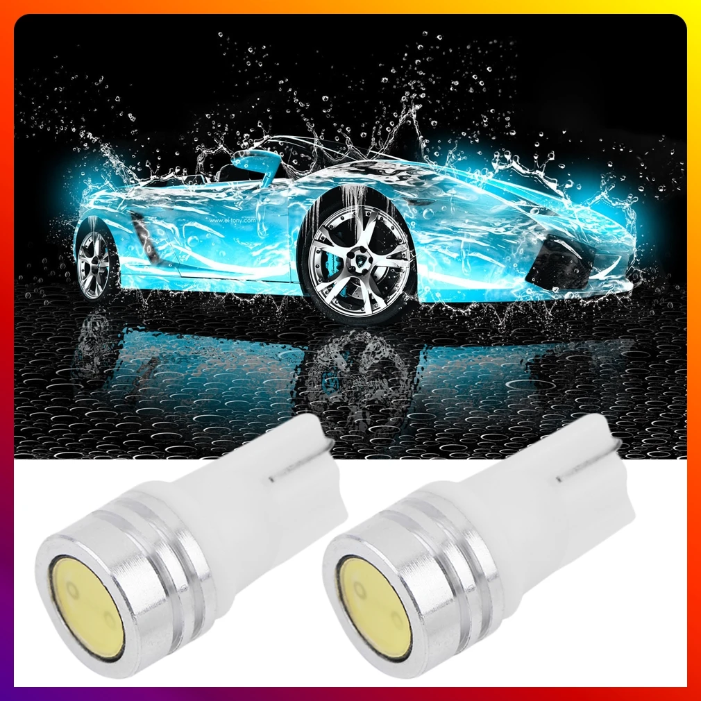 

Professional 2 x White 1-SMD T10 LED INTERIOR Bulbs 12V Door Light Side Light Trunk Light with Long Lasting