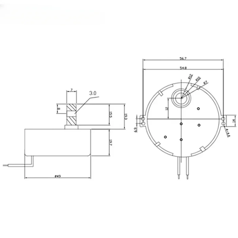 49KTYZ синхронный электродвигатель переменного тока с постоянным магнитом 220 В