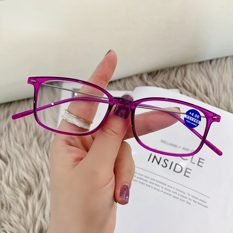 Купи Anti-Blue Light Reading Glasses HD Presbyopia Glasses Full Frame Ultra Thin PC Material + 1.0 To + 4.0 за 152 рублей в магазине AliExpress