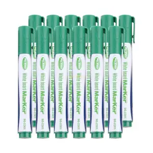 12Pcs Erasable Thick for Head Refillable Non Toxic Liquid Ink Whiteboard Marker 63HD