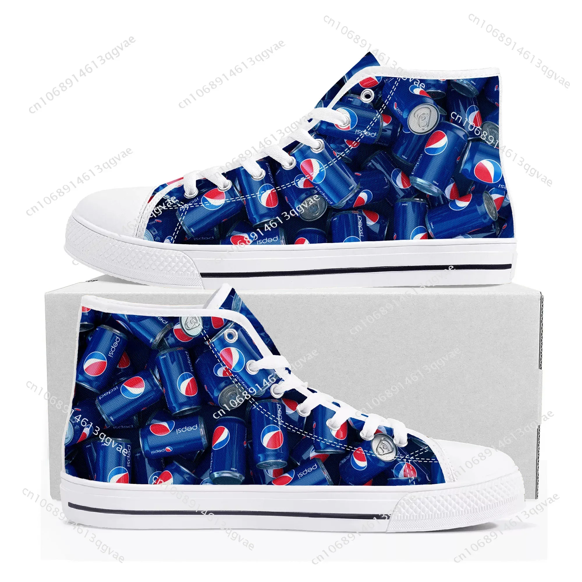 P-Pepsi-Cola высокие кроссовки высокого качества мужские и женские парусиновые для