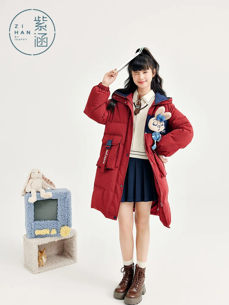 Трехмерная кукла Zihan украшение из овечьей шерсти пуховик на белом утином пуху