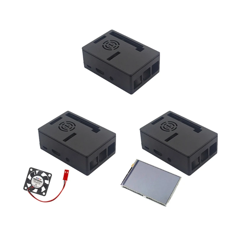 

16FB чехол для компьютера для RaspberryPi3B 3B + кулер корпус TFT ЖК-вентилятор