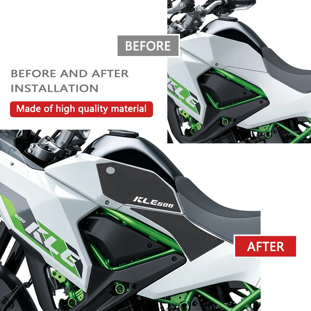 Для мотоцикла Kawasaki KLE500 SE ABS 2026: Накладка на топливный бак, противоскользящие боковые наклейки для коленей, аксессуары для улучшения сцепления (art.: 3920db7c75ddb) - 3920db7c75ddb