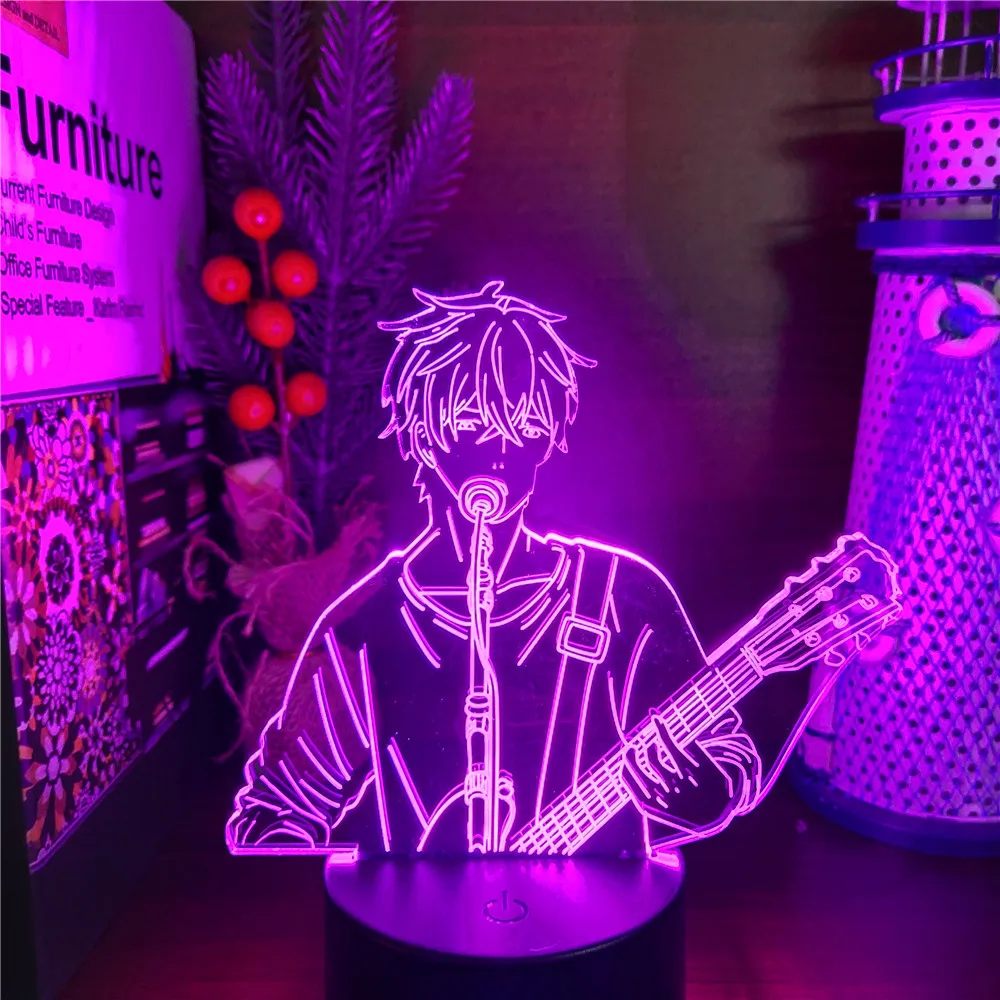 

3d-лампа с аниме Mafuyu Sato, домашнее украшение, ночник, люминесцентный светильник для декора комнаты, светодиодсветодиодный неоновая светильни...