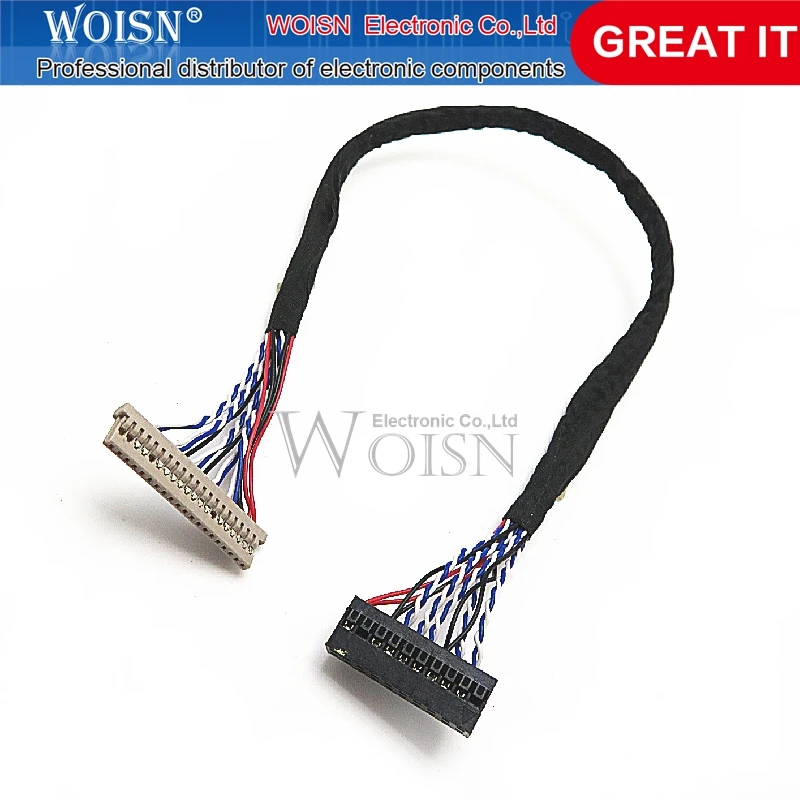 2 шт./лот 400 мм DF14-20P-D8 1 канал 8 бит 20 контактов LVDS кабель провод к dupont для ЖК-платы в