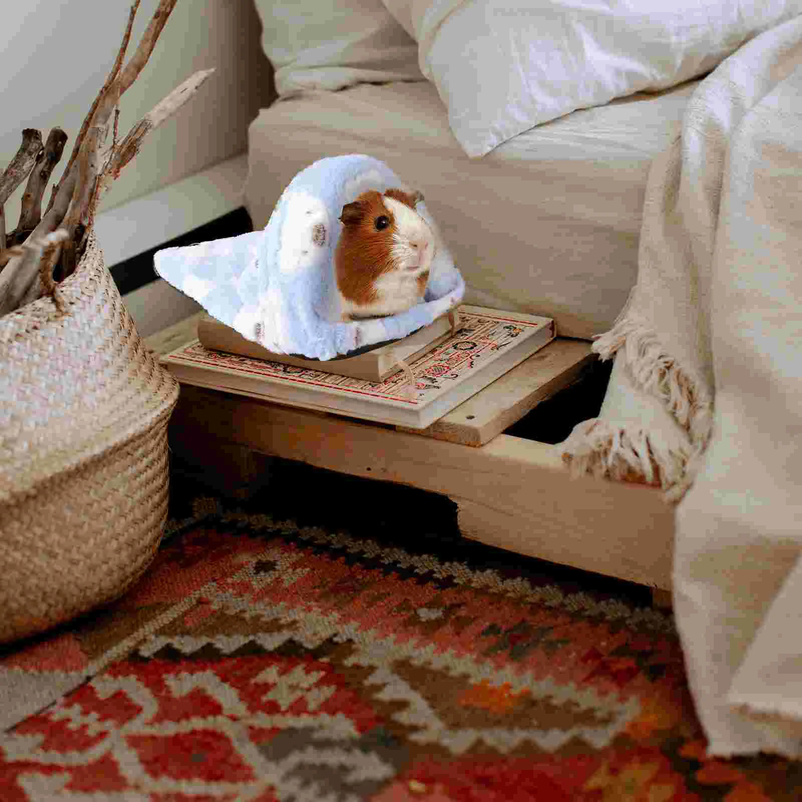 Кровать-домик для крыс хомяка зимняя теплая флисовая кровать маленьких домашних