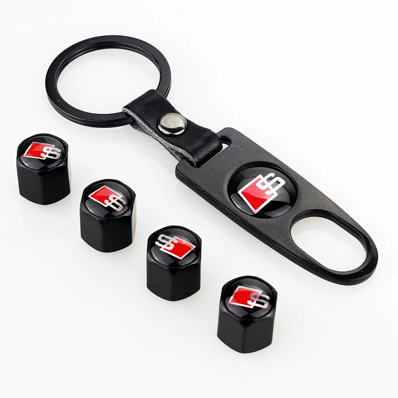 

4PCS/Set Metal Car Tire Hexagon Valve Cap Bolt Type Anti-theft Suitable For Audi S3 S4 S5 S6 S7 S8 A3 A4 A5 A6 A7 A8 Q2 Q3 Q5 Q7