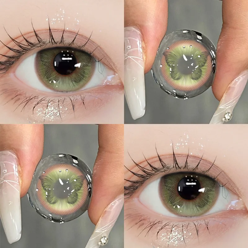 Фото MILL CREEK 1Pair New Myopia Colored Contact Lenses Korean Lenses with diopters Beautiful Pupils Cosmetics Contacts Fast Shipping №4