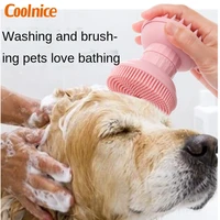 2022 creative pet accessories comb cleaning supplies cats and dogs universal double headed silicone shampoo brush bath brush two
