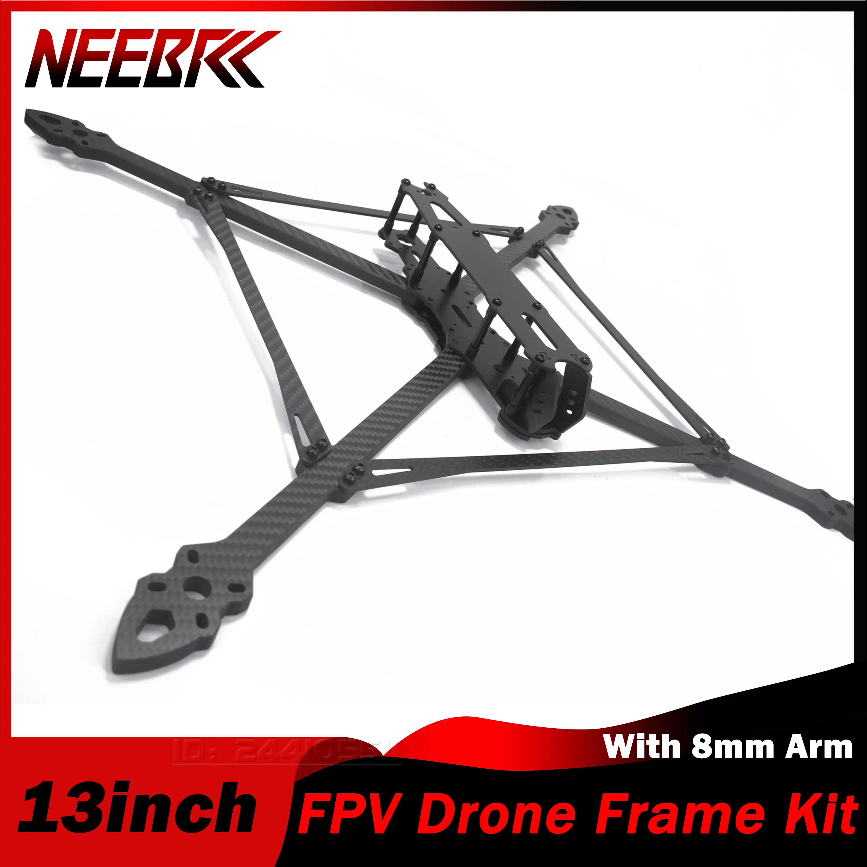 Фото Mark4 V2 13-дюймовый комплект рамы для дрона FPV 540 мм из углеродного волокна с 8-миллиметровым рычагом для фристайла RC Racing Quadcopter DIY Prop Motor ESC Part №1