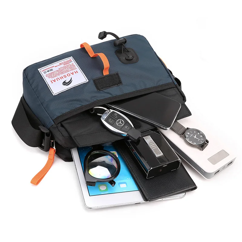 New Sports And Leisure Men's Outdoor Waterproof Nylon Shoulder Messenger Bag Trendy Travel Bag Men's Bag Cross Bag Men Men's Bag