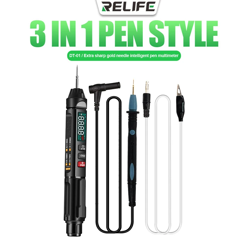 Многофункциональный мини-мультиметр RELIFE DT-01 Smart Pen бесконтактный Тестер