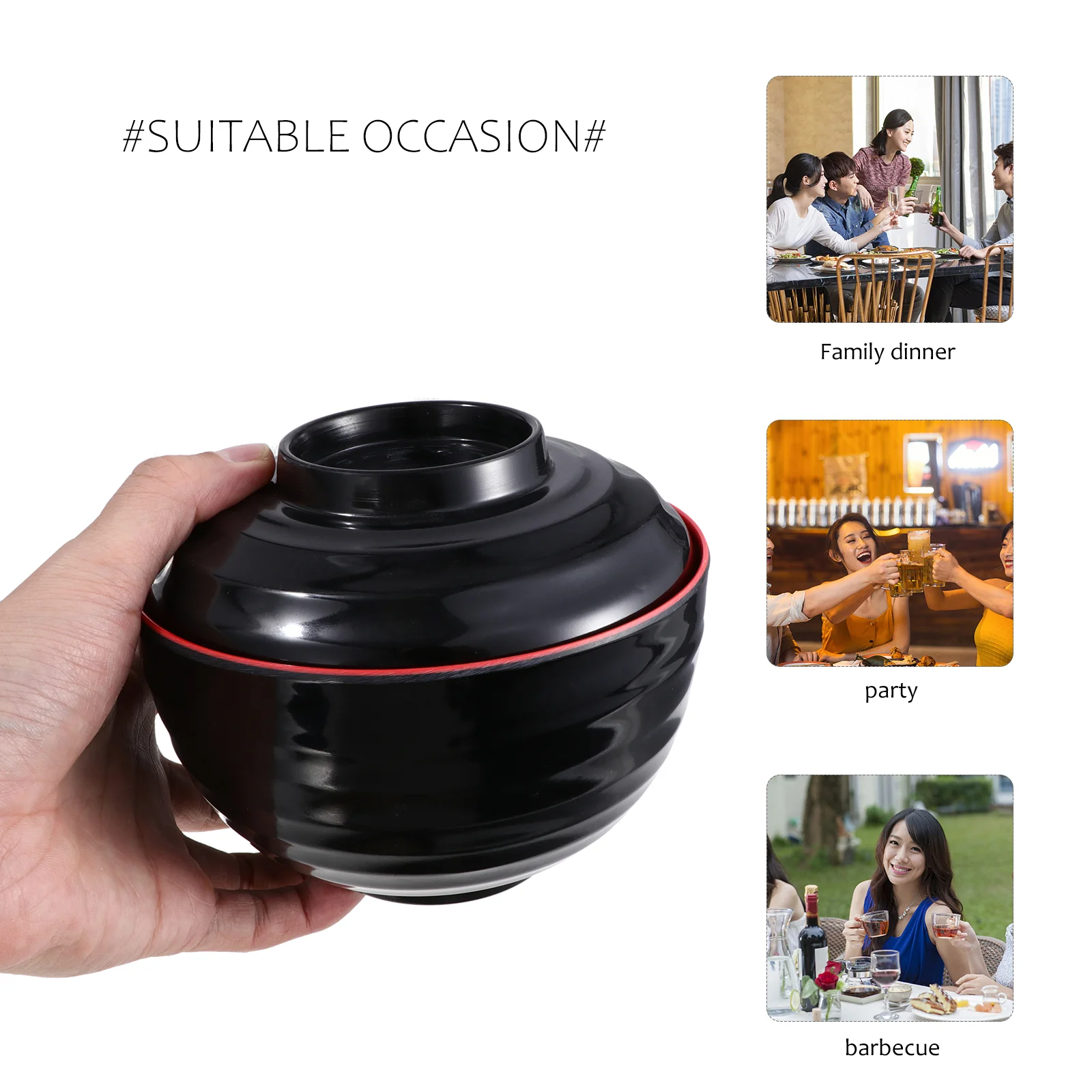 2 шт. миска в японском стиле мисо рамэн лапша с крышками мини-еда имитация