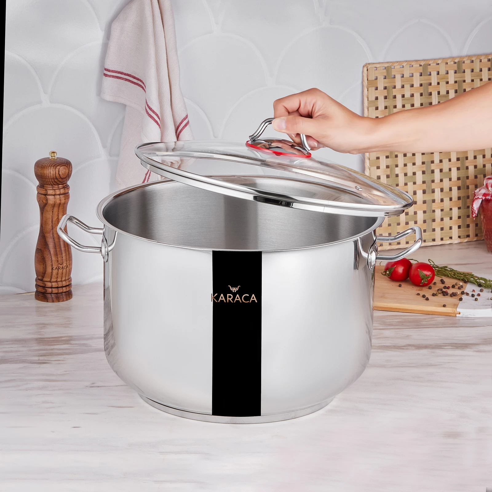 

Multipurpose Thickened Stainless Steel Stock Soup Pot With Handle Lid Kitchen Cookware Large Capacity Soup Stock Pot Home Supply