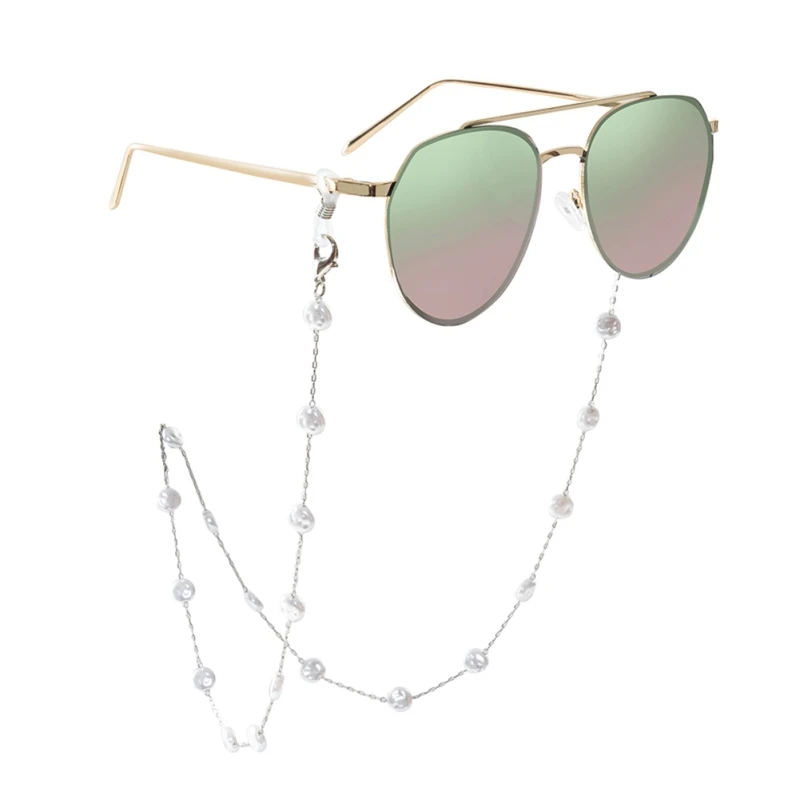 

Цепочка для очков женская с имитацией жемчуга, популярные внешние простые солнечные очки с бусинами, украшение, аксессуары