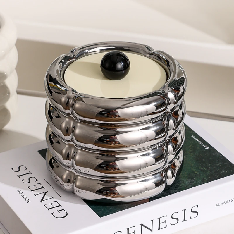 Мини-милая настольная мусорная корзина с крышкой для спальни прикроватный стол