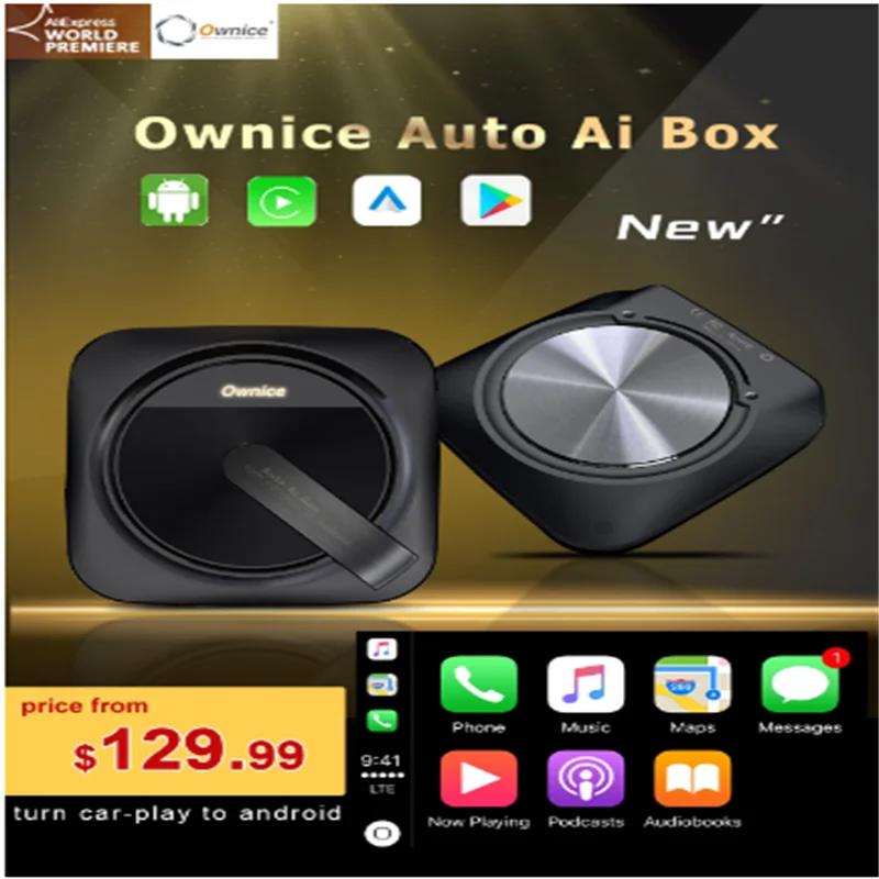 

Ownice Android 11 Wireless CarPlay Ai Box Apple Car Play Android Auto Youtube Netfix Mirror For Ford Tourneo Custom Transit