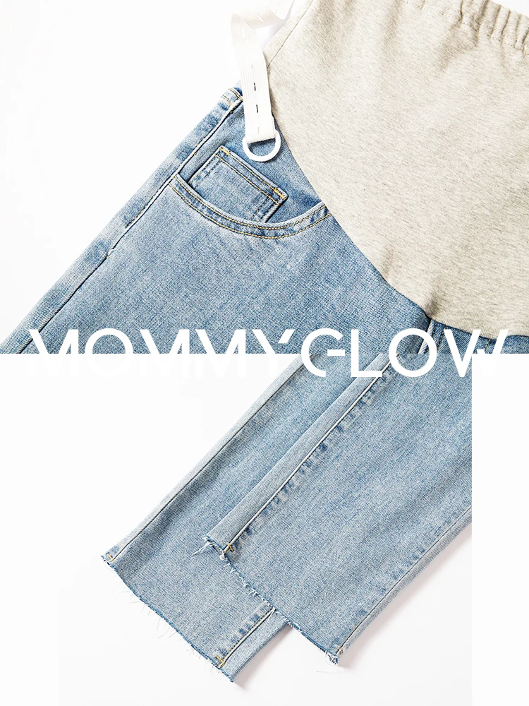 Maternity Jeans Belly Extension Pregnancy and Maternity Clothing Plus Size Maternity Clothes Denim Pregnancy Pants enlarge