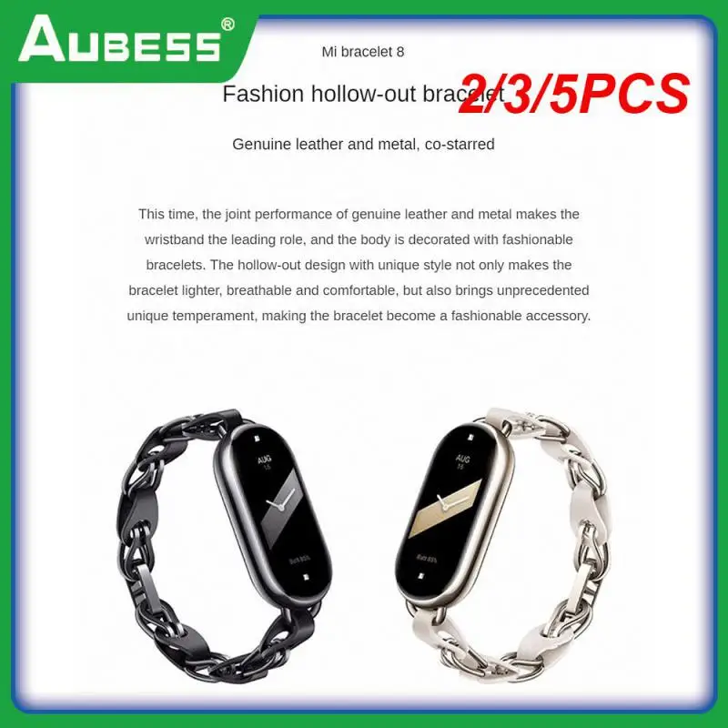 

2/3/5PCS Fashion Versatile Hollow Out Bracelet Double Loop Genuine Leather Breathable Wristband Comfortable 8nfc Running Pod New