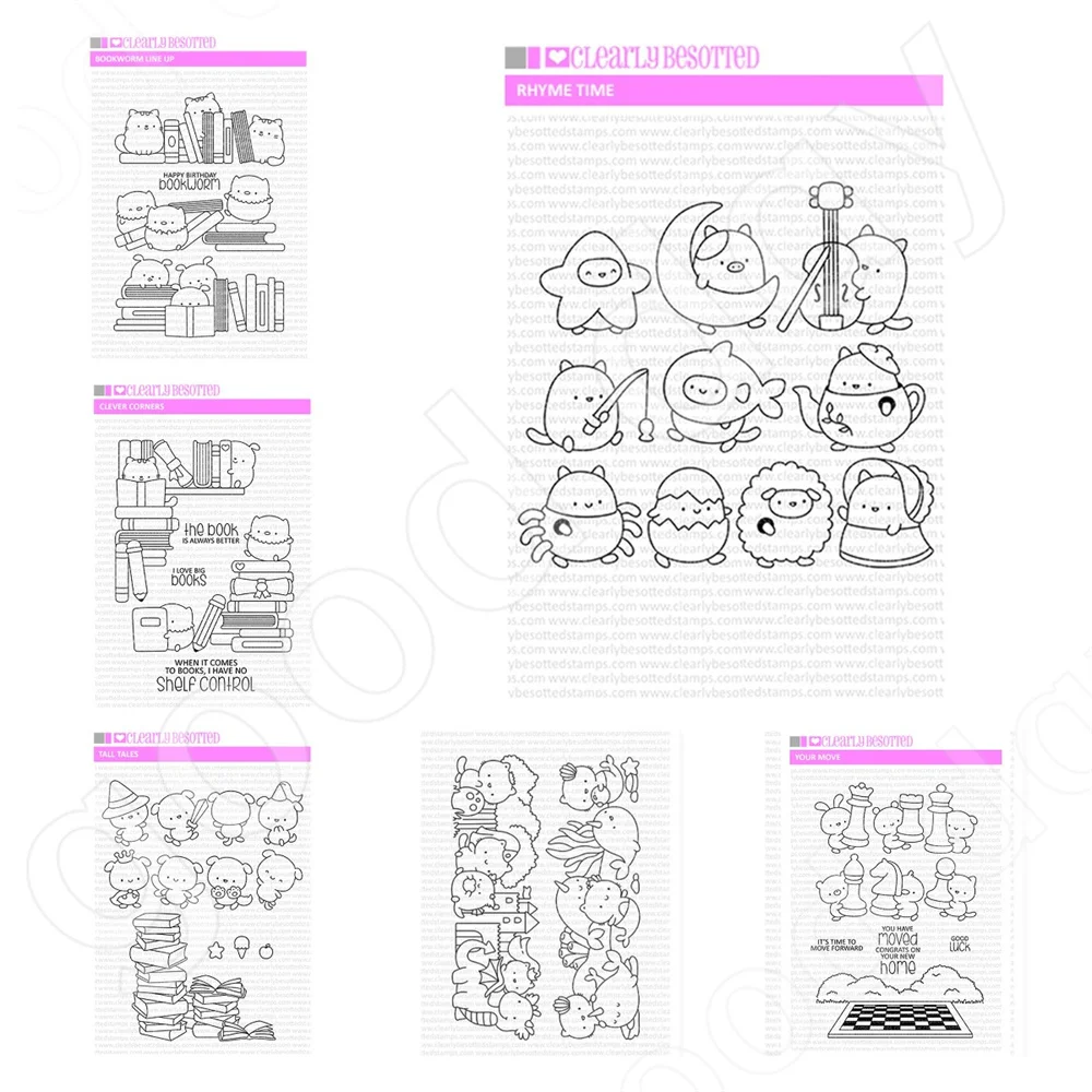 

Cute Animal Books New 2023 Cutting Dies and Stamps Scrapbook Diary Decoration Embossing Template DIY Greeting Card Handmade