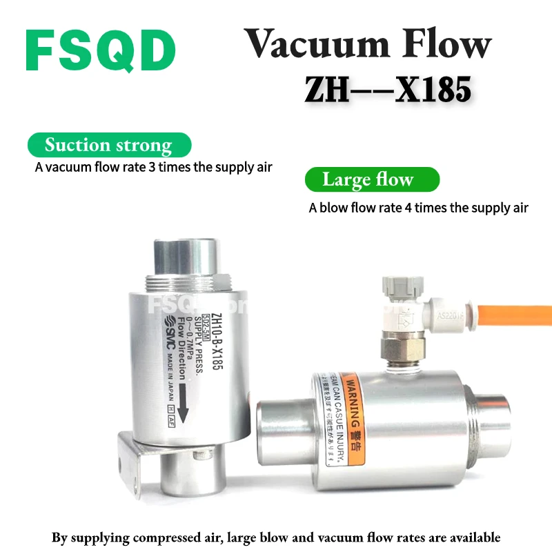 

ZH10-B-X185 ZH20-B-X185 ZH30-B-X185 ZH40-B-X185 SMC type Vacuum Generators Vacuum Flow ZH-X185